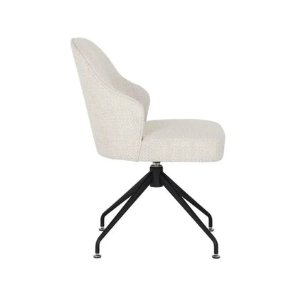 SUNPAN Bretta Leather Swivel Armless Dining Chair