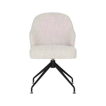 SUNPAN Bretta Leather Swivel Armless Dining Chair