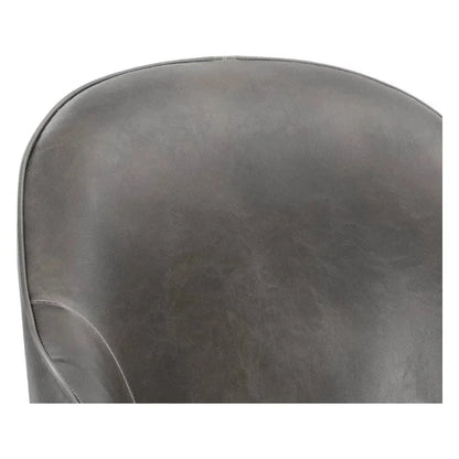 SUNPAN Bretta Leather Swivel Armless Dining Chair