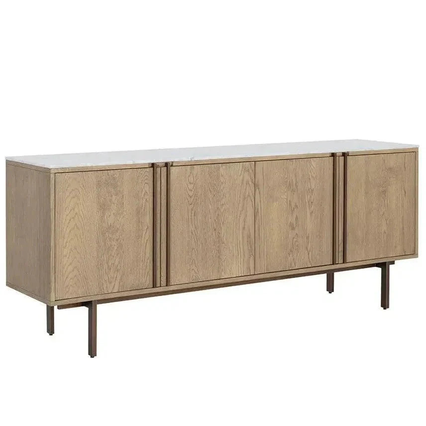 SUNPAN Briar Wooden Marble Top Sideboard