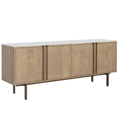 SUNPAN Briar Wooden Marble Top Sideboard