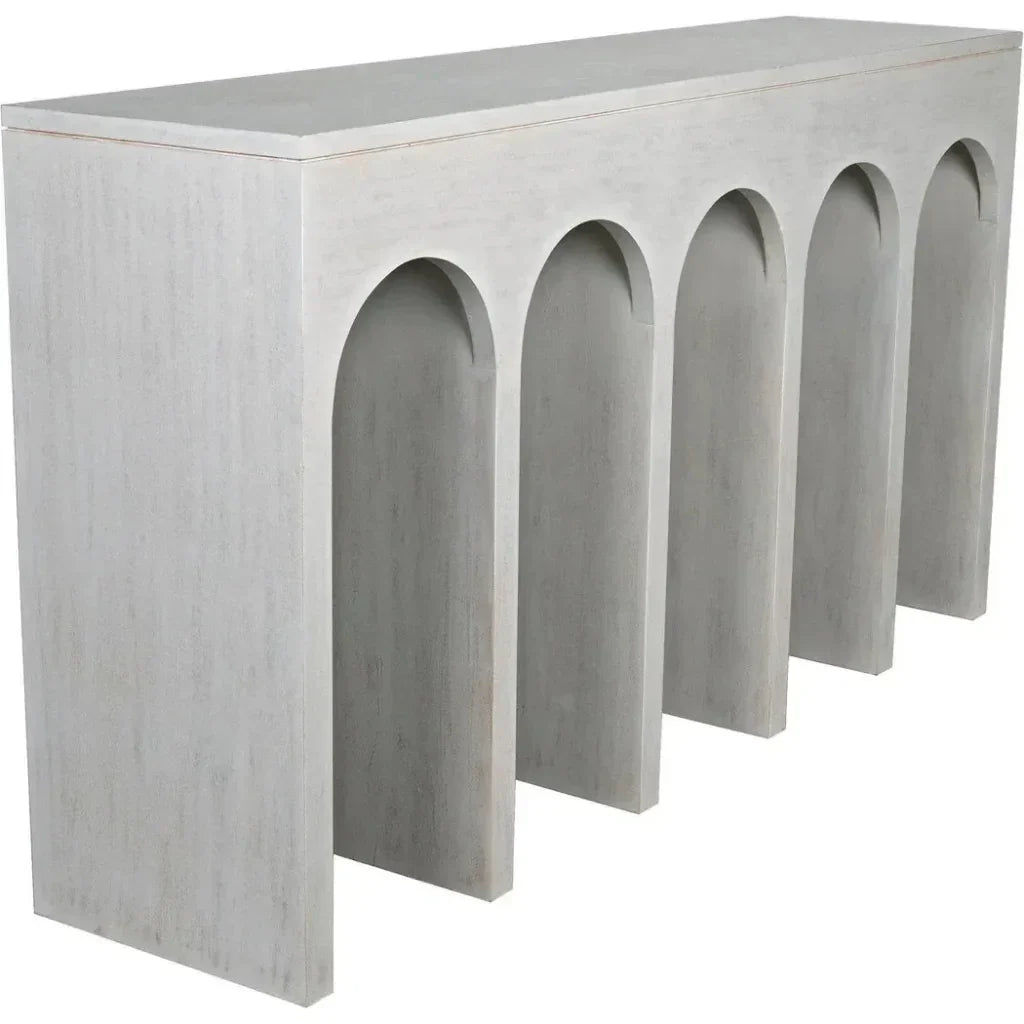 Noir Bridge Rectangular Wood Console Table