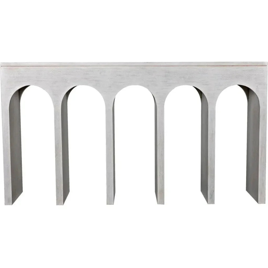 Noir Bridge Rectangular Wood Console Table