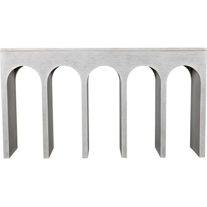 Noir Bridge Rectangular Wood Console Table