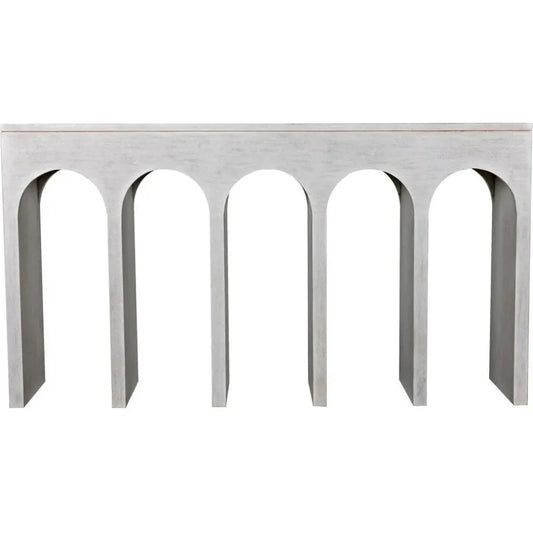 Noir Bridge Rectangular Wood Console Table