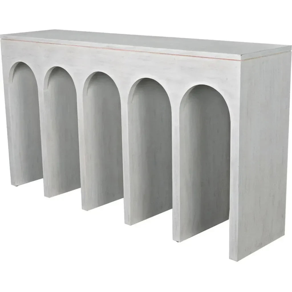 Noir Bridge Rectangular Wood Console Table
