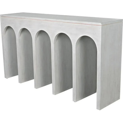 Noir Bridge Rectangular Wood Console Table