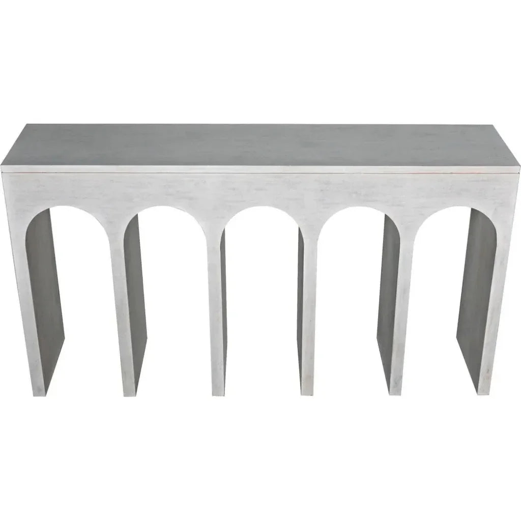 Noir Bridge Rectangular Wood Console Table