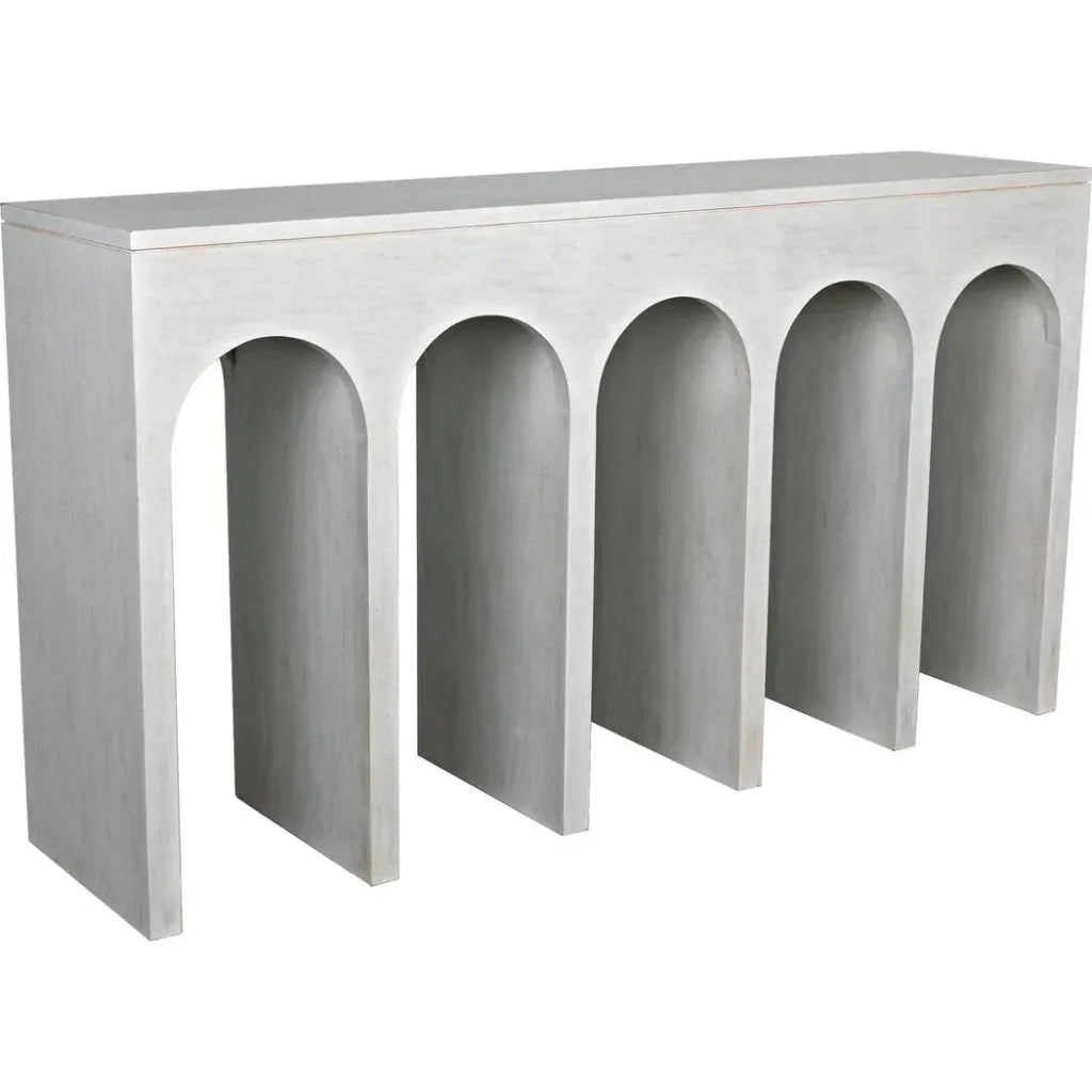 Noir Bridge Rectangular Wood Console Table