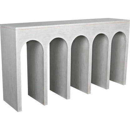 Noir Bridge Rectangular Wood Console Table