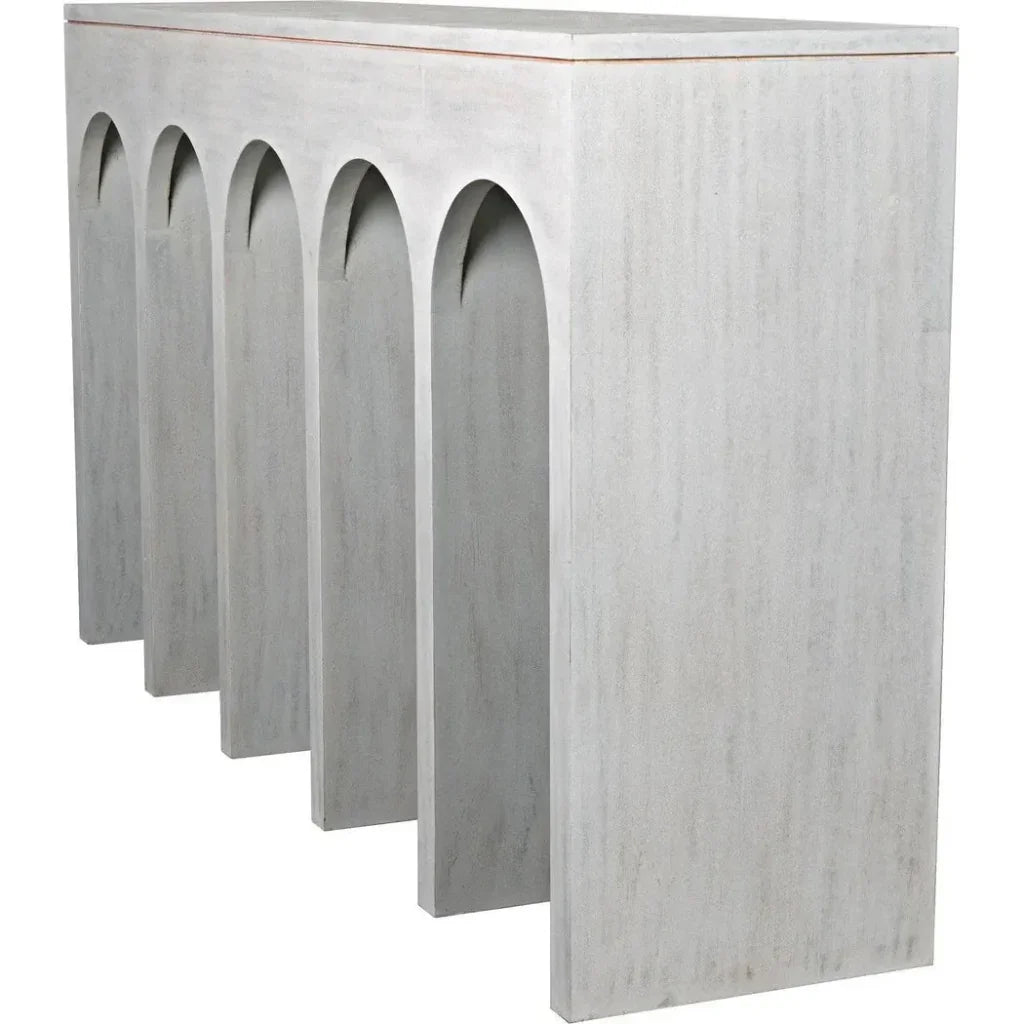 Noir Bridge Rectangular Wood Console Table