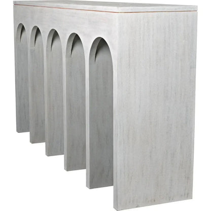 Noir Bridge Rectangular Wood Console Table