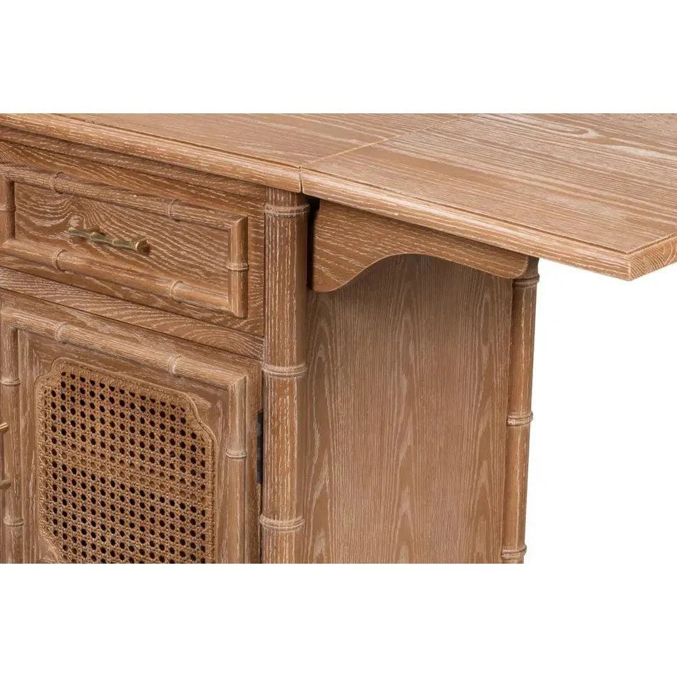 Brighton Cabinet Wood Traditional Brown 35" Wide - LOOMLAN - Sarreid - Accent Cabinets