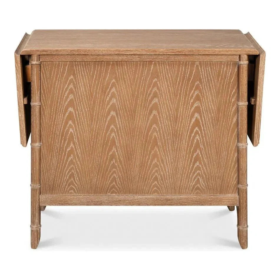 Brighton Cabinet Wood Traditional Brown 35" Wide - LOOMLAN - Sarreid - Accent Cabinets