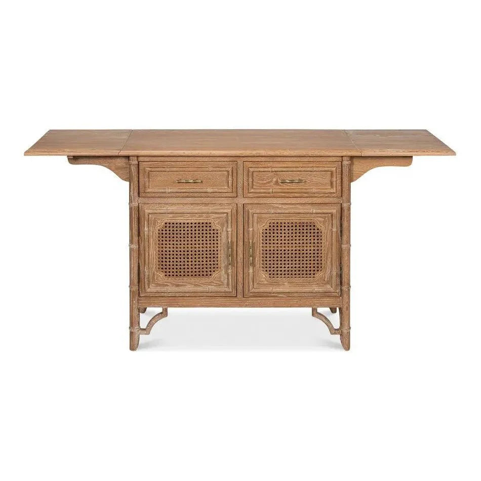 Brighton Cabinet Wood Traditional Brown 35" Wide - LOOMLAN - Sarreid - Accent Cabinets