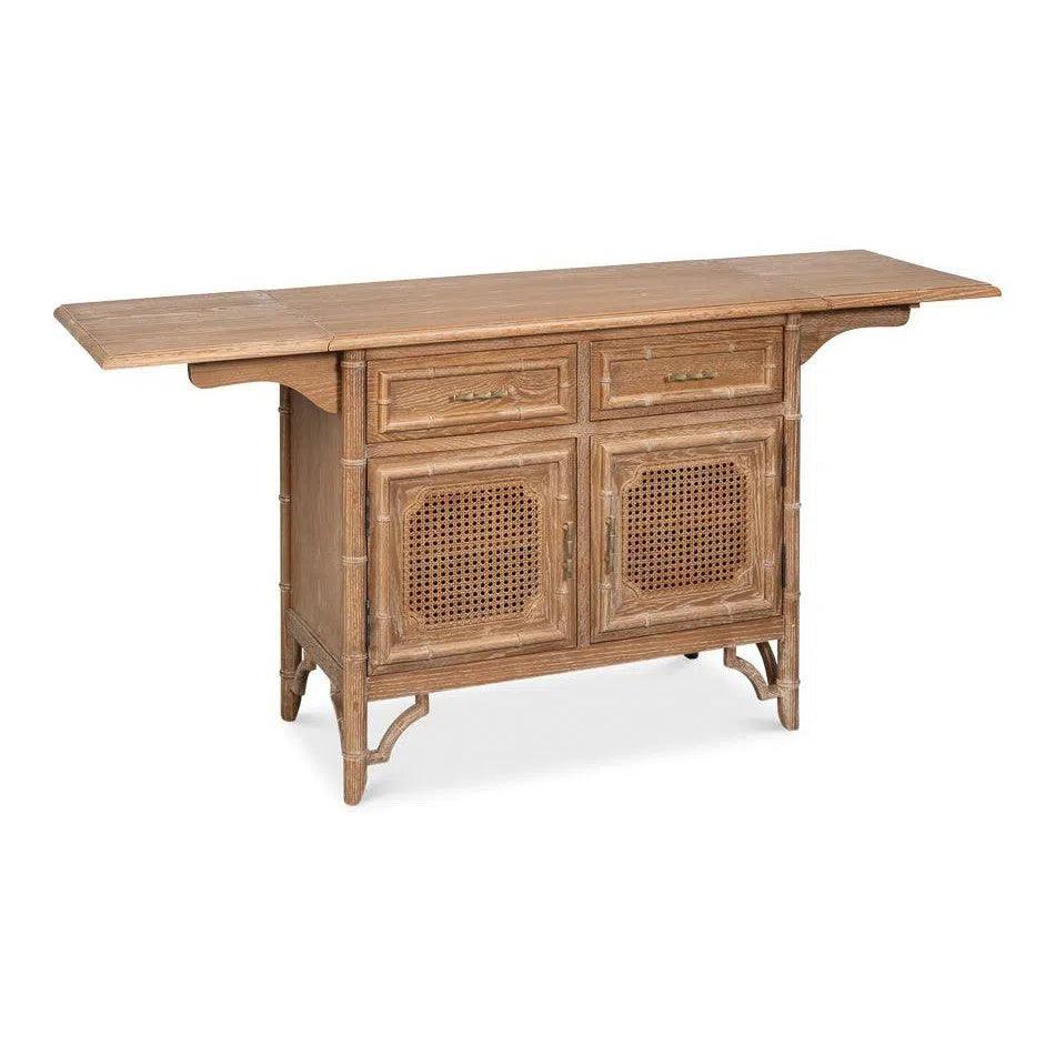 Brighton Cabinet Wood Traditional Brown 35" Wide - LOOMLAN - Sarreid - Accent Cabinets