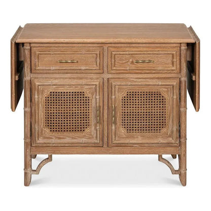 Brighton Cabinet Wood Traditional Brown 35" Wide - LOOMLAN - Sarreid - Accent Cabinets