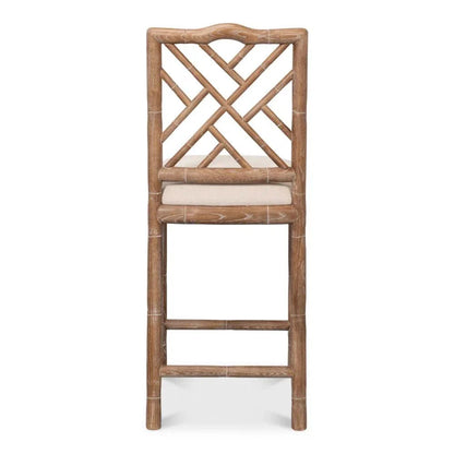 Brighton Counter Stool White Wash - LOOMLAN - Sarreid - Counter Stools