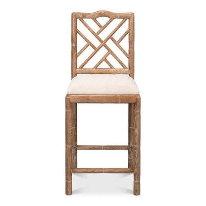 Brighton Counter Stool White Wash - LOOMLAN - Sarreid - Counter Stools