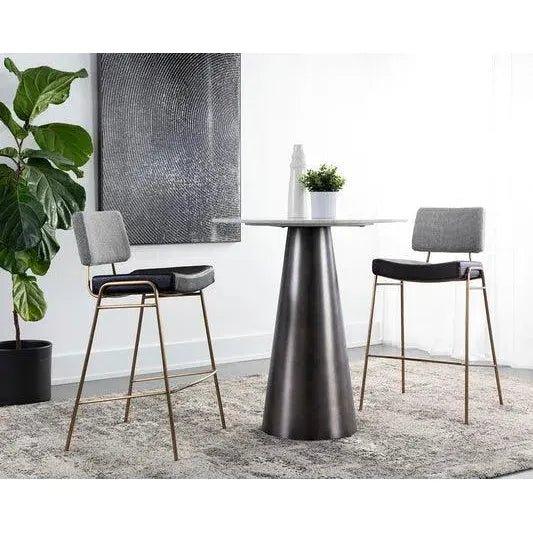 SUNPAN Brinley Leather Armless Dining Chair