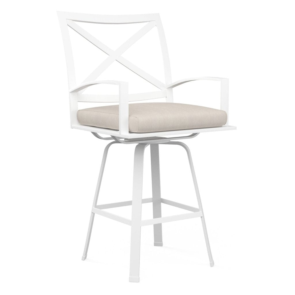 Bristol Sunbrella Swivel Outdoor Barstool - LOOMLAN - Sunset West - Outdoor Bar Stools