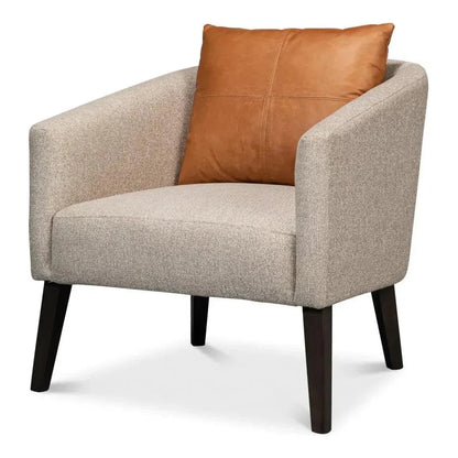 Bronson Accent Tub Chair Beige Performance - LOOMLAN - Sarreid - Accent Chairs