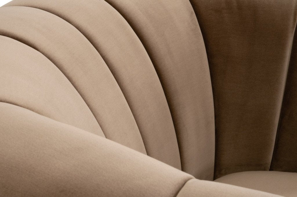 Bronx Channel Back Velvet Sofa Chair - LOOMLAN - Essentials For Living - Sofas & Loveseats