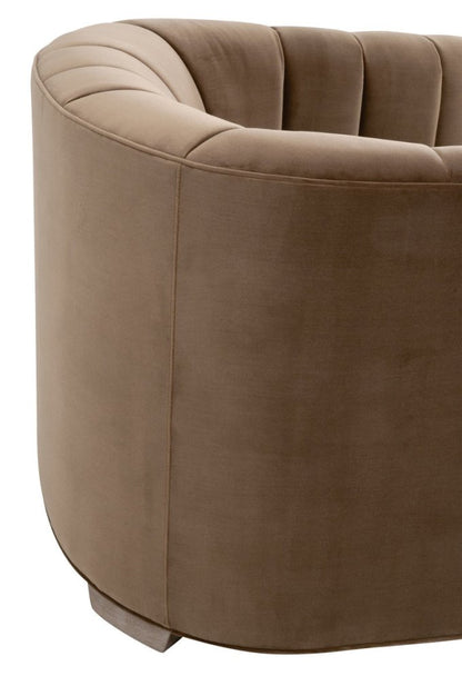 Bronx Channel Back Velvet Sofa Chair - LOOMLAN - Essentials For Living - Sofas & Loveseats