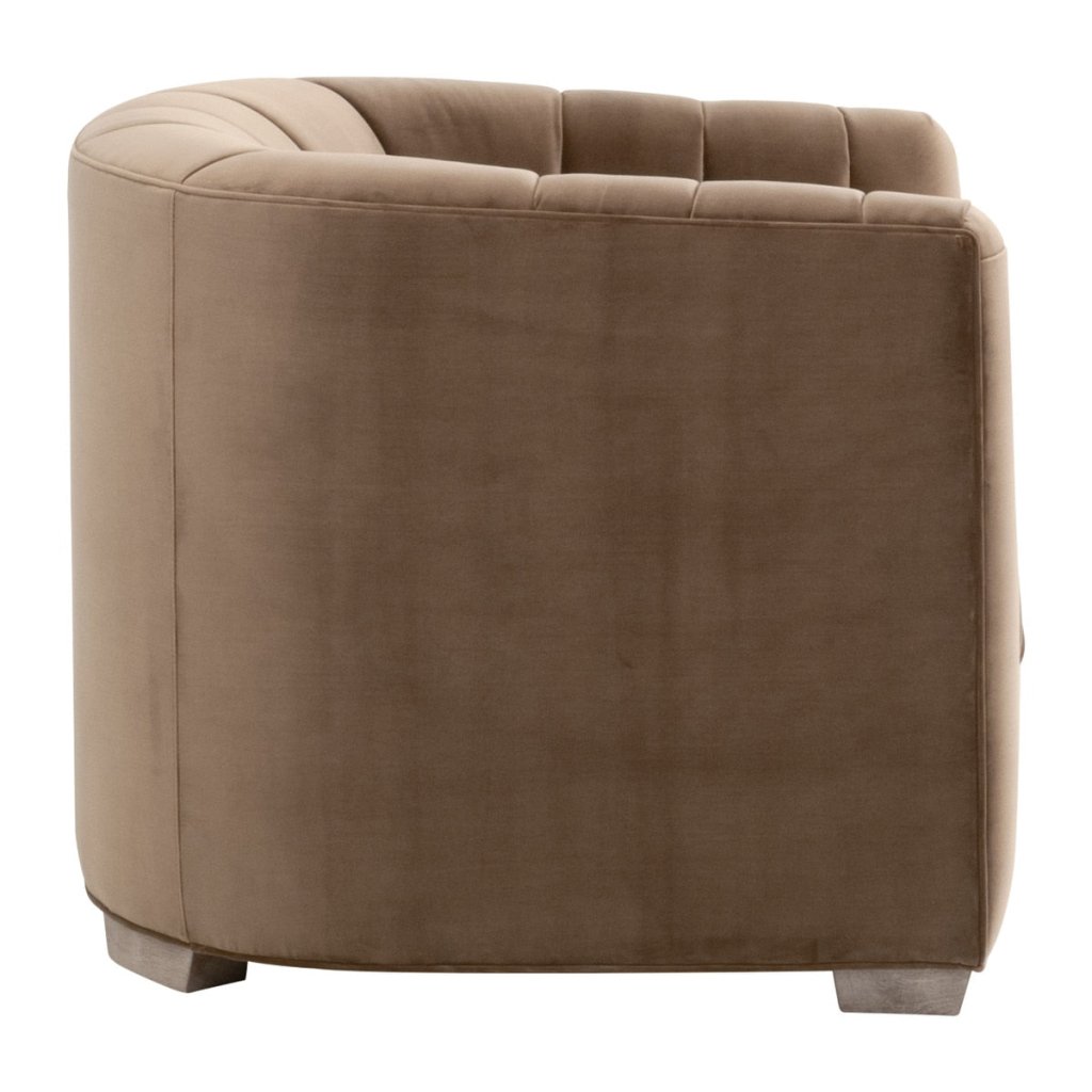 Bronx Channel Back Velvet Sofa Chair - LOOMLAN - Essentials For Living - Sofas & Loveseats
