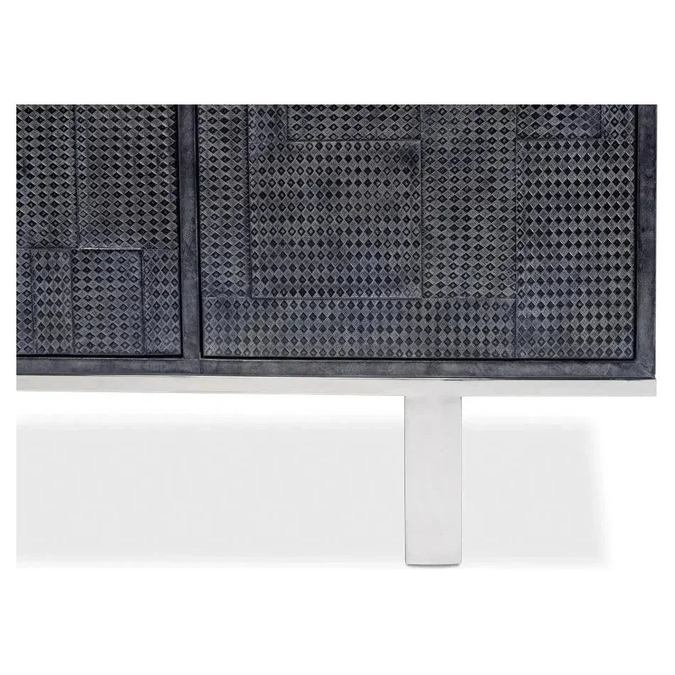 Bronzini Credenza Large Blue Cabinet for Living Room - LOOMLAN - Sarreid - Sideboards