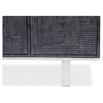 Bronzini Credenza Large Blue Cabinet for Living Room - LOOMLAN - Sarreid - Sideboards