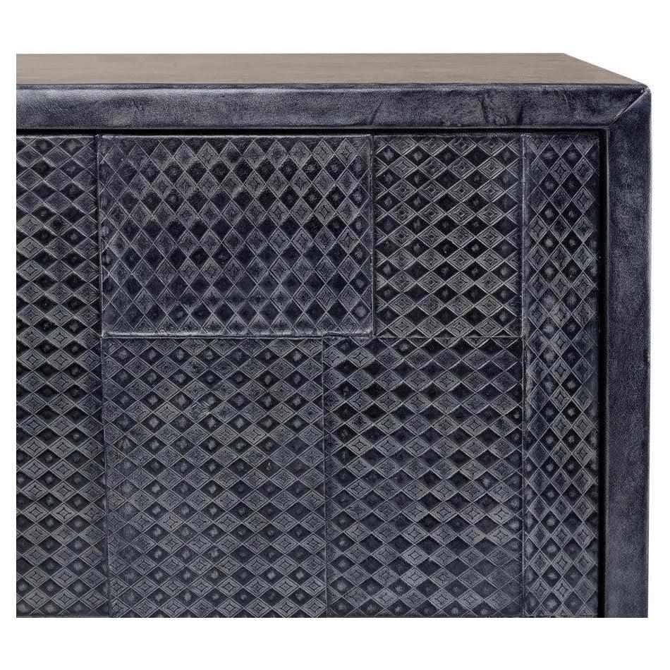 Bronzini Credenza Large Blue Cabinet for Living Room - LOOMLAN - Sarreid - Sideboards