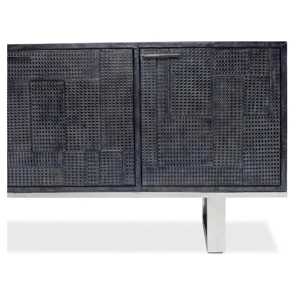 Bronzini Credenza Large Blue Cabinet for Living Room - LOOMLAN - Sarreid - Sideboards