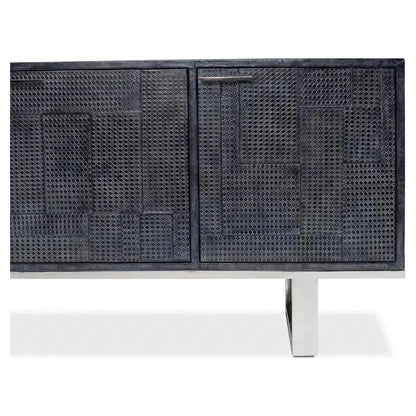 Bronzini Credenza Large Blue Cabinet for Living Room - LOOMLAN - Sarreid - Sideboards