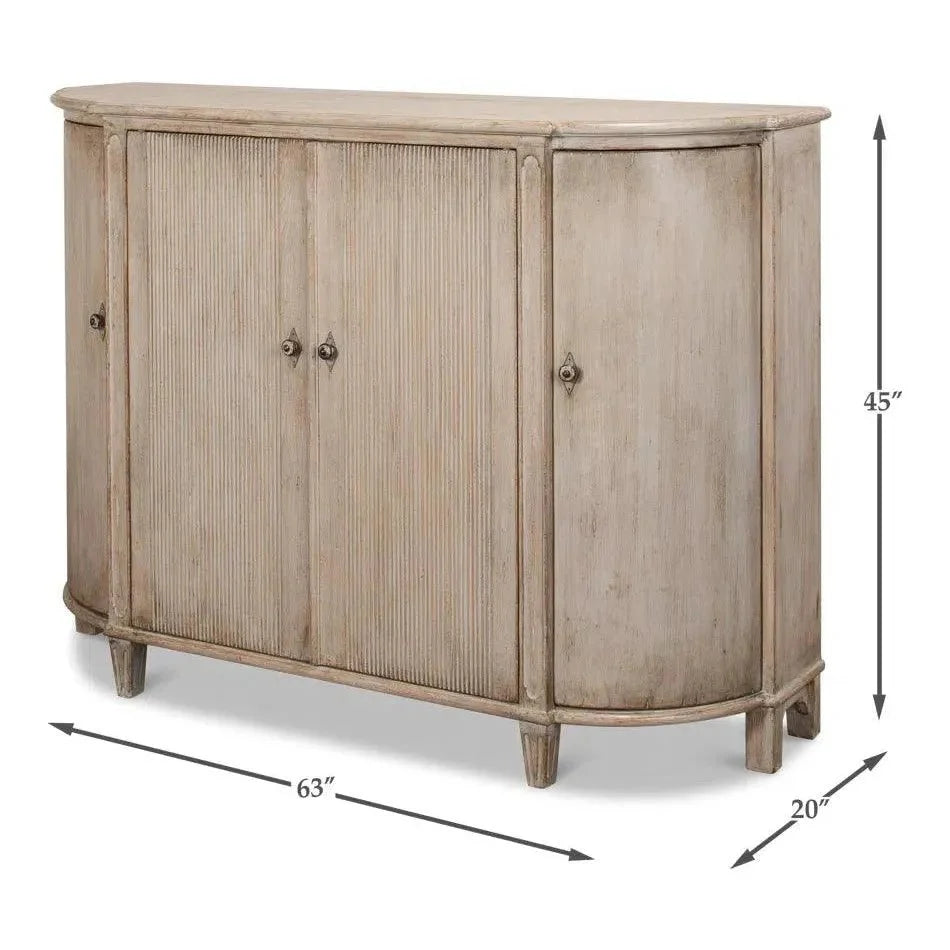 Brooks Demilune Stone Grey - LOOMLAN - Sarreid - Sideboards