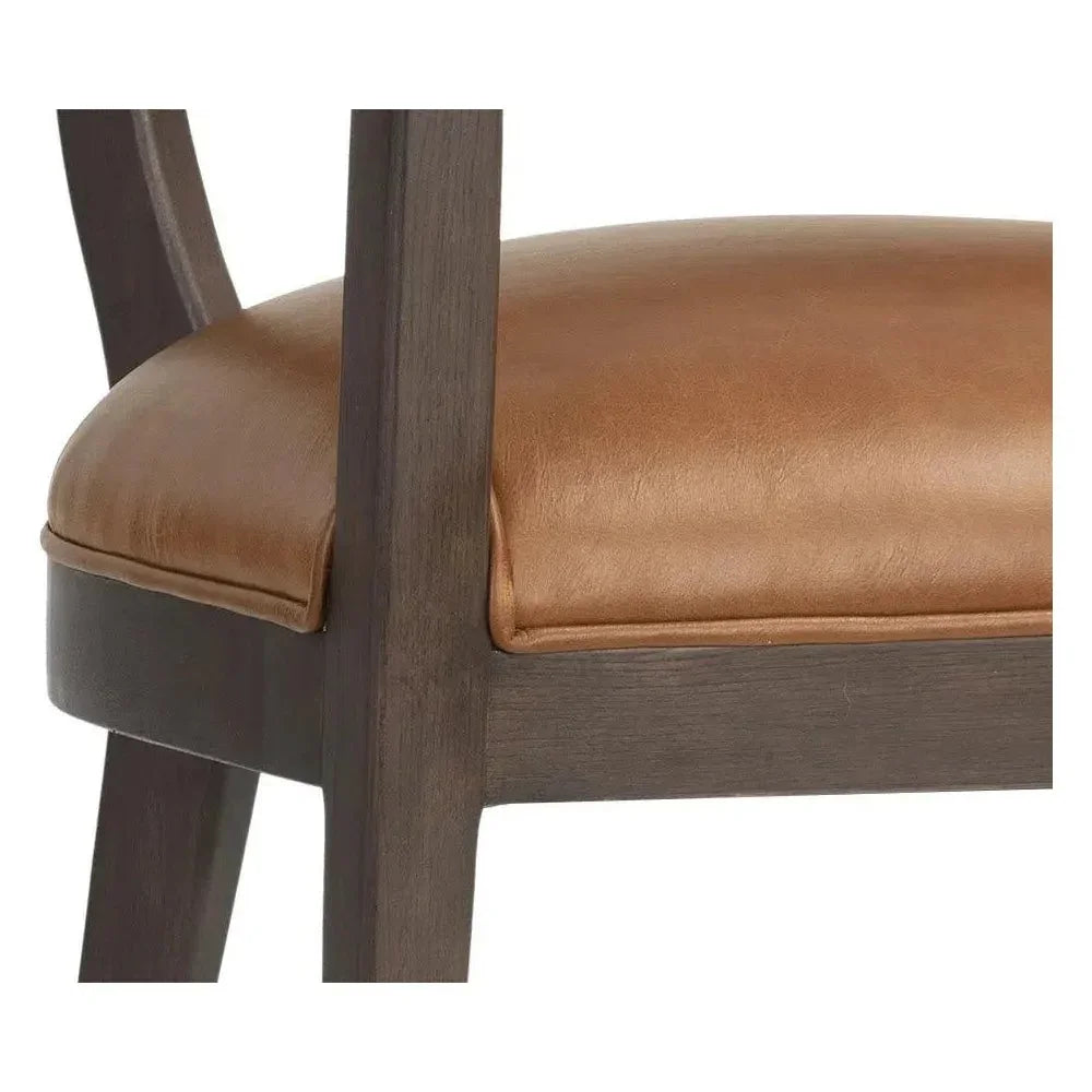 Brylea Leather Dining Armchair - LOOMLAN - SUNPAN - Dining Chairs