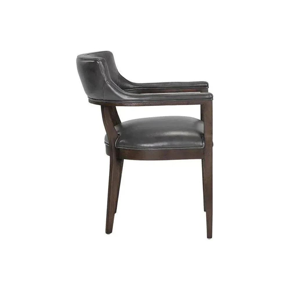 Brylea Leather Dining Armchair - LOOMLAN - SUNPAN - Dining Chairs