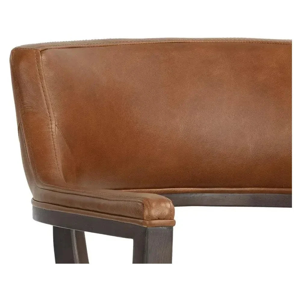 Brylea Leather Dining Armchair - LOOMLAN - SUNPAN - Dining Chairs