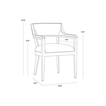 Brylea Leather Dining Armchair - LOOMLAN - SUNPAN - Dining Chairs