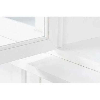 Buffet & Hutch Glass Doors & Drawers Cortina White - LOOMLAN - Sarreid - Buffets & Curios