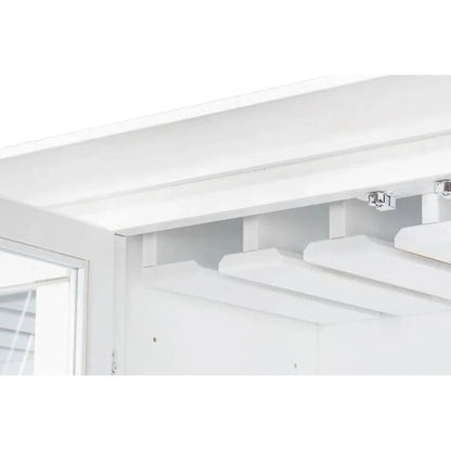 Buffet & Hutch Glass Doors & Drawers Cortina White - LOOMLAN - Sarreid - Buffets & Curios