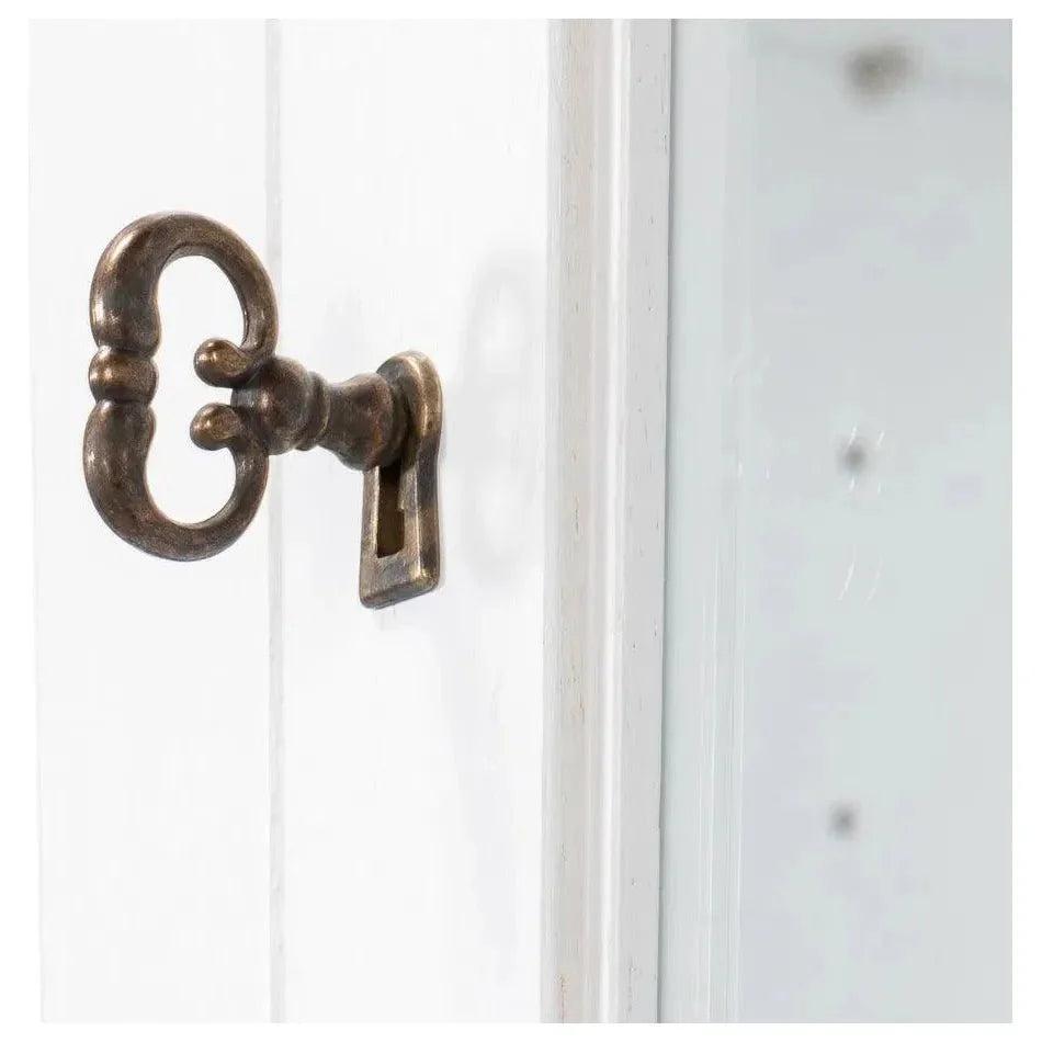 Buffet & Hutch Glass Doors & Drawers Cortina White - LOOMLAN - Sarreid - Buffets & Curios