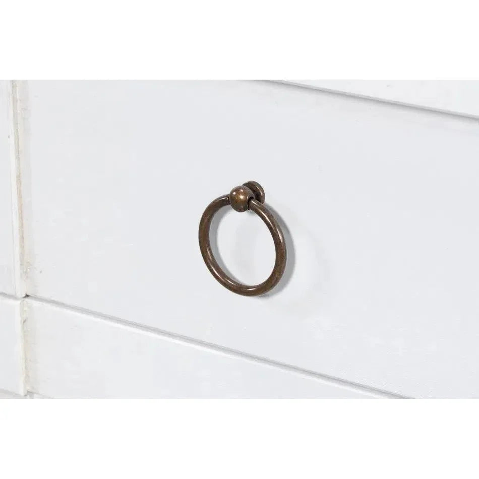 Buffet & Hutch Glass Doors & Drawers Cortina White - LOOMLAN - Sarreid - Buffets & Curios