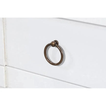 Buffet & Hutch Glass Doors & Drawers Cortina White - LOOMLAN - Sarreid - Buffets & Curios