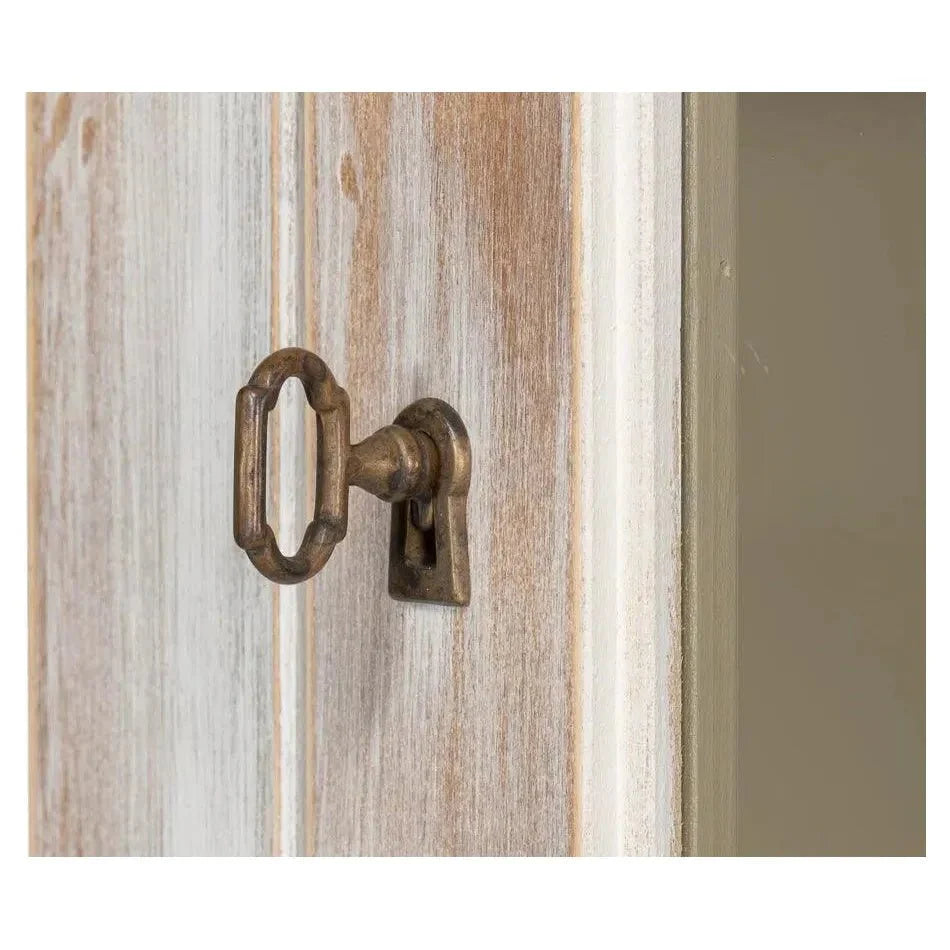 Buffet & Hutch Glass Doors & Drawers Disrupted White - LOOMLAN - Sarreid - Buffets & Curios