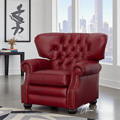 Motion Leather Power Push Button Recliner