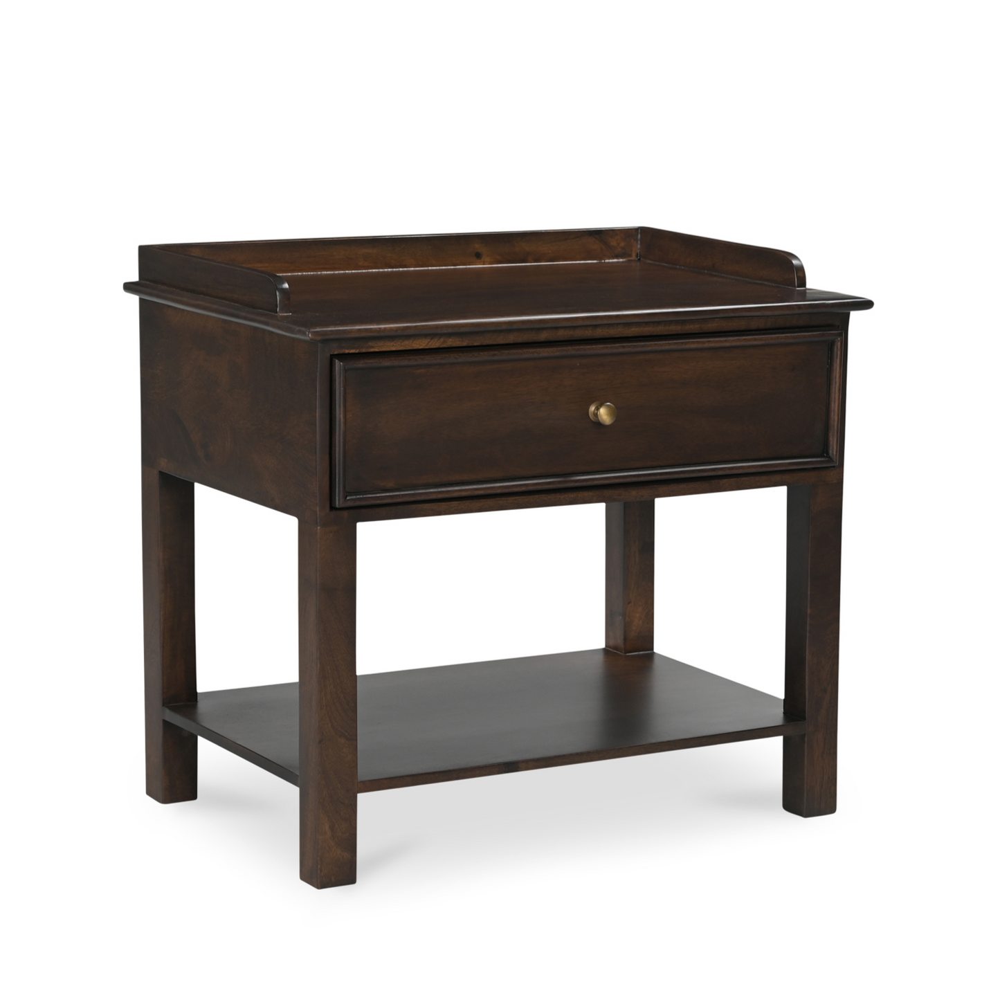 Maeve Brown Mango Wood Soft Close Drawer Nightstand