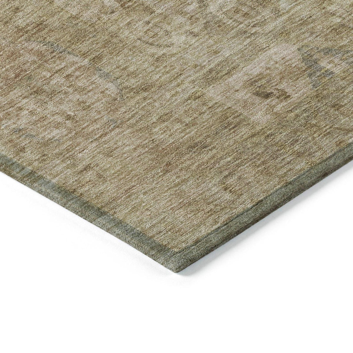 Iriir Tan Washable Indoor-Outdoor Rug