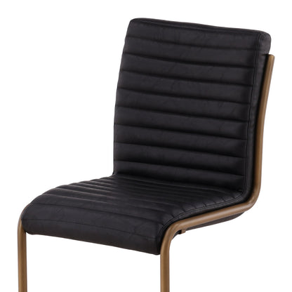 Furniture Classics Russotto Black Leather Dining Chair 2PC