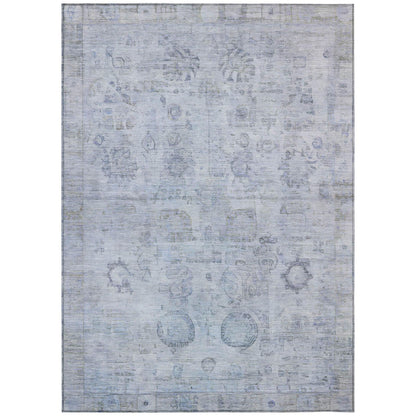 Laeanor Blue Washable Indoor-Outdoor Rug